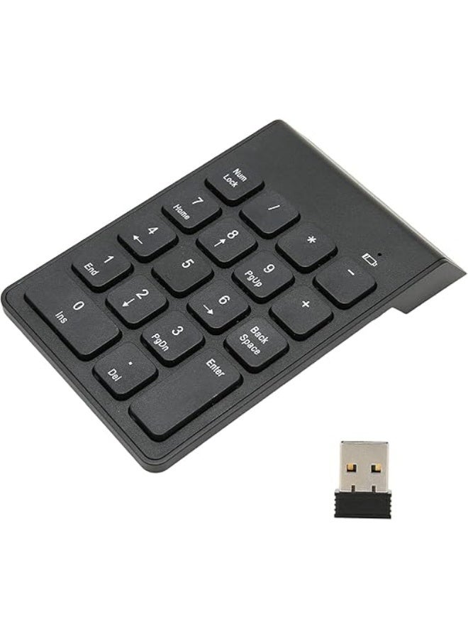 Wireless numeric keypad – 18 keys for easy number input – compact and portable - Image 1